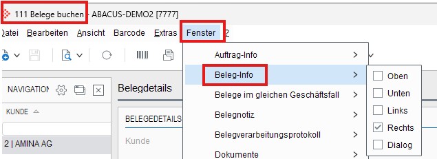 beleg info